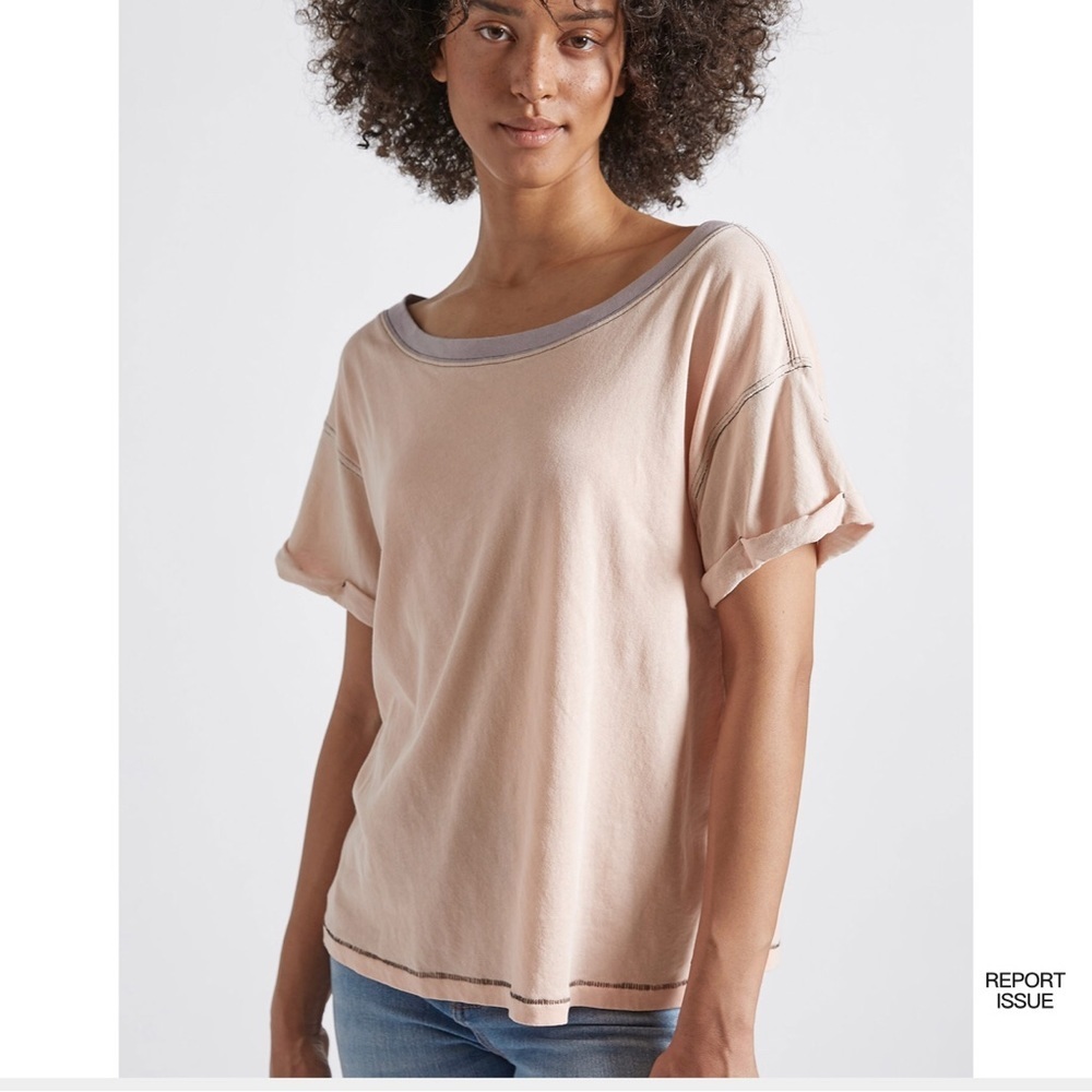 NWT $128 Current/Elliott Desert Days Tee Baby Pink - Size XS